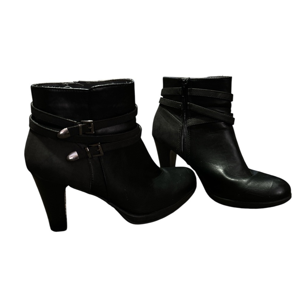 Rialto Black Ankle Booties with Tapered Heel